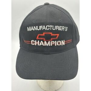 Manufacturer's Champion Chevrolet Bowtie Cap Black SnapBack Hat